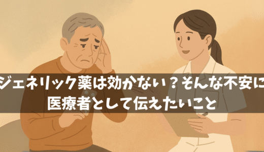 ジェネリック薬は効かない？そんな不安に医療者として伝えたいこと
