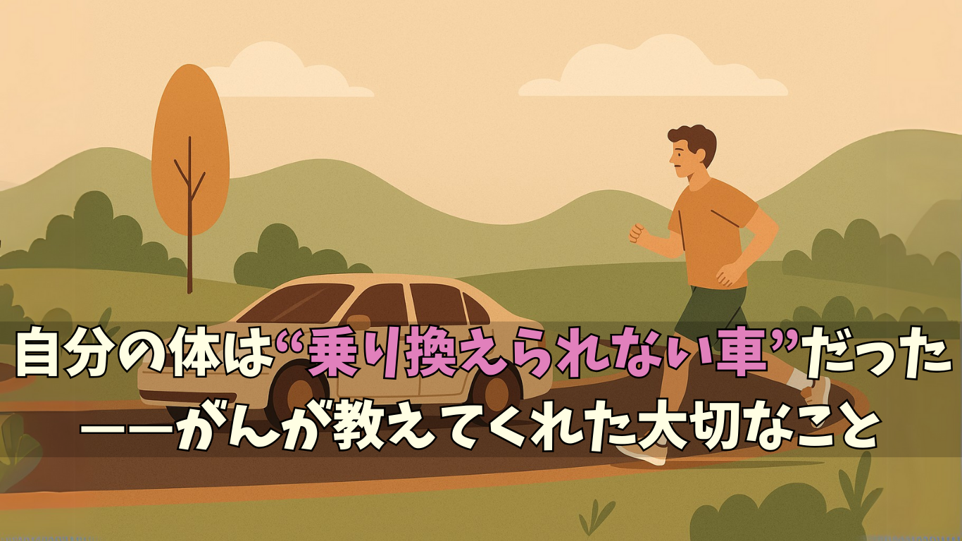 自分の体は“乗り換えられない車”だった——がんが教えてくれた大切なこと