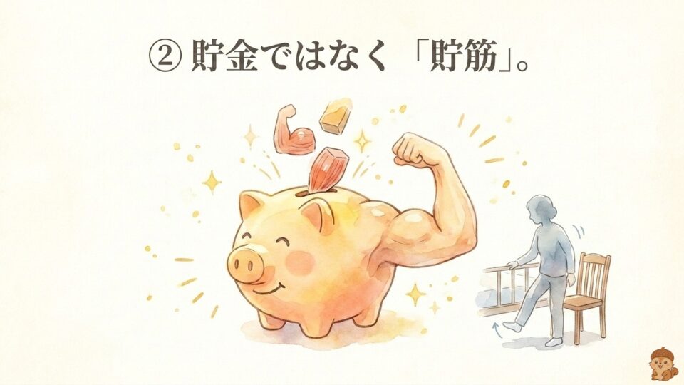貯金ではなく貯筋