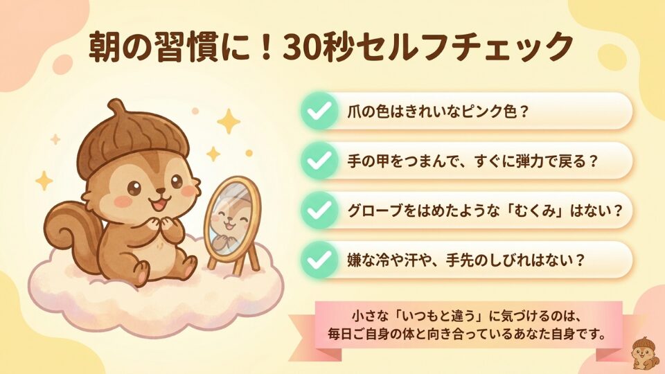朝の習慣に！30秒セルフチェック