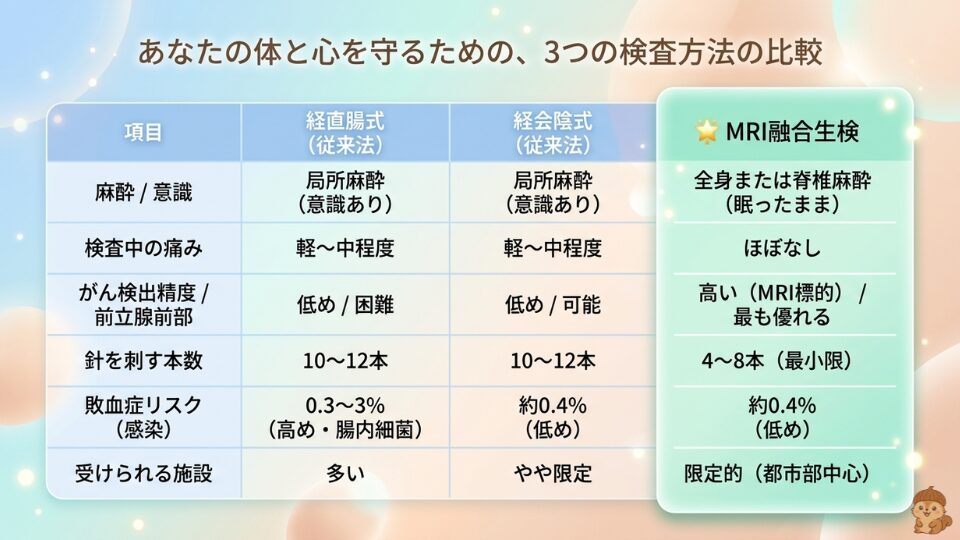 あなたの体と心を守るための3つの検査方法の比較