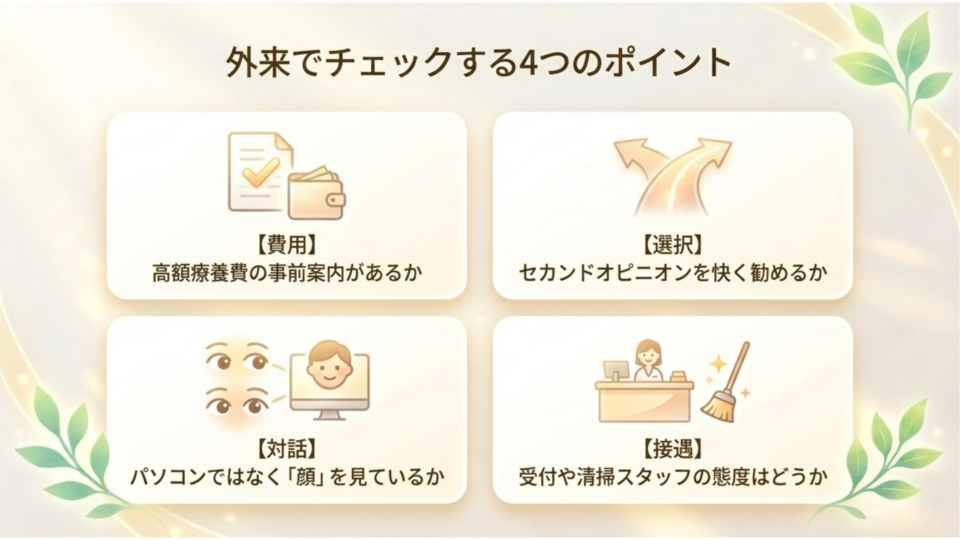 外来でチェックする４つのポイント