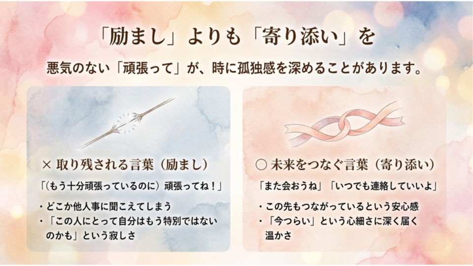 #3 励ましより寄り添いを
