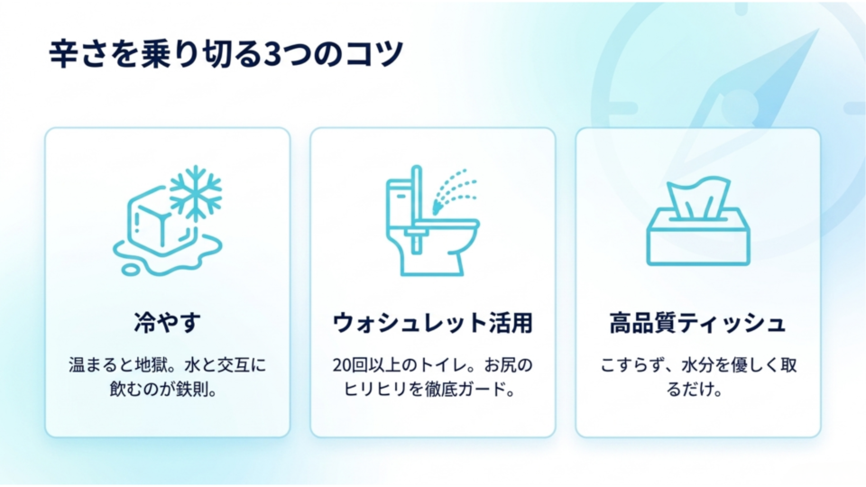 辛さを乗り切る三つのコツ