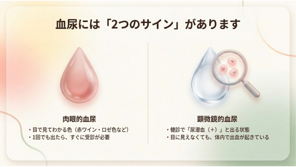 血尿には二つのサイン