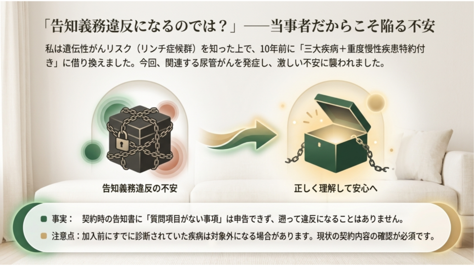 告知義務違反になるのではという不安