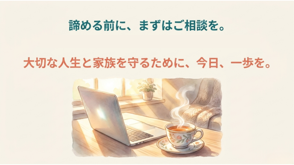 まずはご相談を——今日、一歩踏み出してみてください