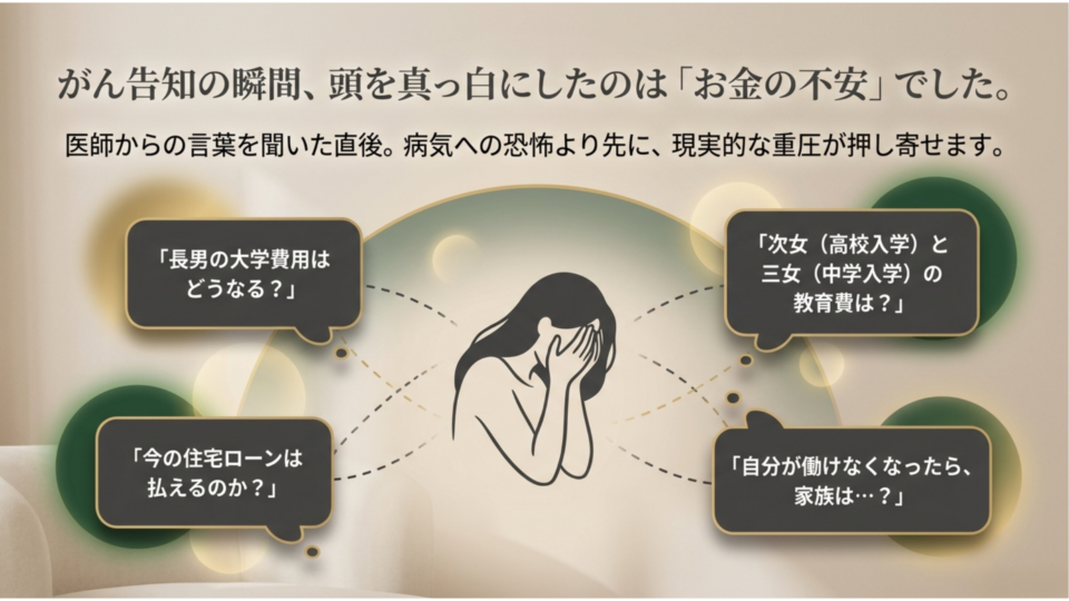 がん告知の瞬間に頭に浮かんだのはお金のことだった