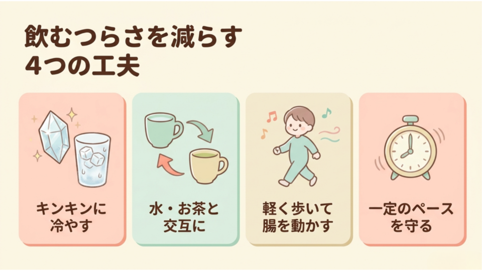 下剤を少しでも楽に飲む工夫のまとめ